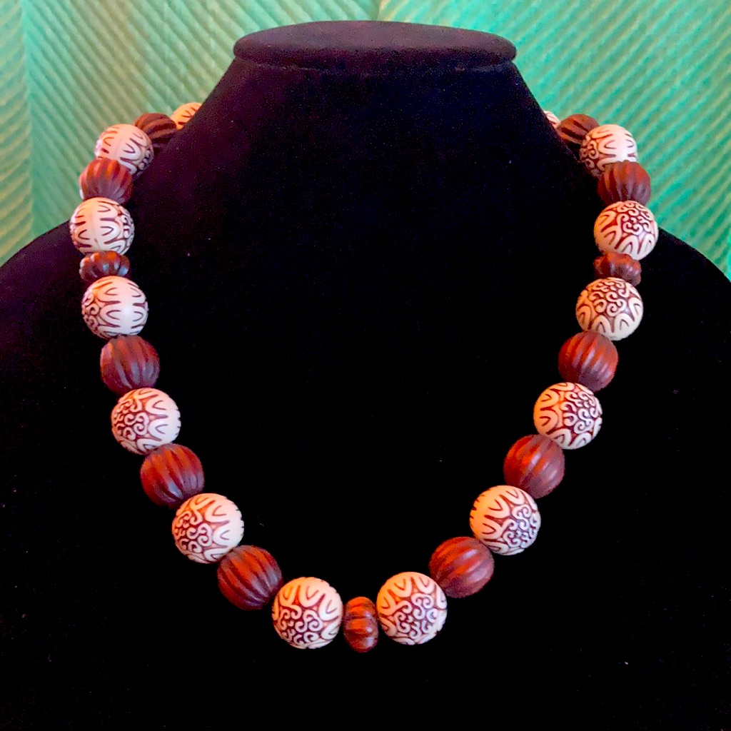 24” Large Wooden Beads Necklace